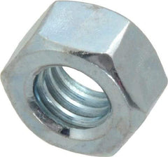 Value Collection - 5/16-18 UNC Steel Right Hand Hex Nut - 1/2" Across Flats, 17/64" High, Zinc-Plated Finish - Industrial Tool & Supply