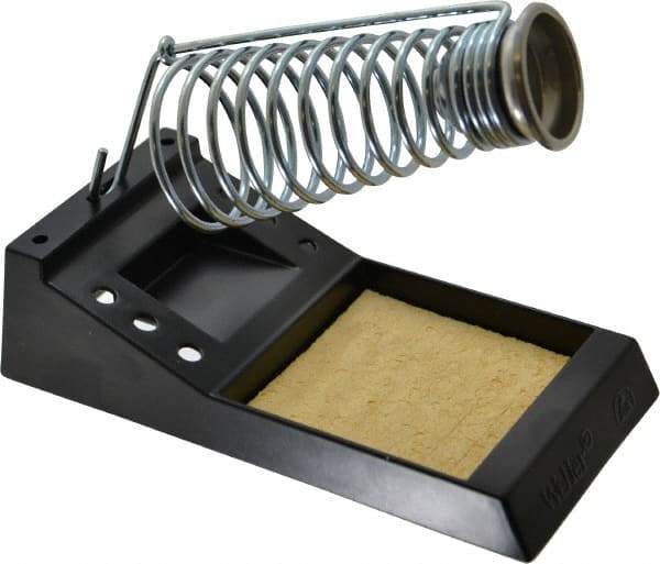 Weller - Soldering Iron Coil-Type Stand with Metal Tray & Sponge - 8" Long, Steel - Exact Industrial Supply