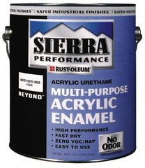 Rust-Oleum - 1 Gal White Gloss Finish Acrylic Enamel Paint - Interior/Exterior, 0 gL VOC Compliance - Industrial Tool & Supply