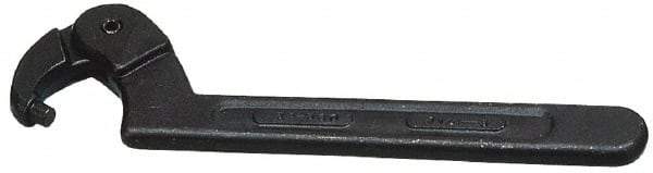Martin Tools - 4-1/2" to 6-1/4" Capacity, Adjustable Pin Spanner Wrench - 12-1/8" OAL, 1/4" Hook Pin Height - Industrial Tool & Supply
