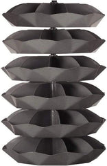 Durham - 3,000 Lb Capacity, 22" Deep x 69-1/2" High, Rotating Bin Rack - 1 Side, Gray Steel Bins - Industrial Tool & Supply