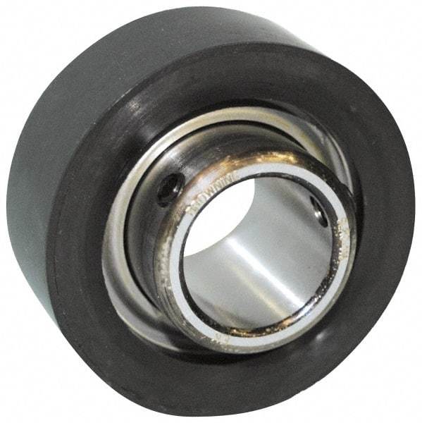 Browning - 1/2" ID x 2-17/32" OD, 2,611 Lb Dynamic Capacity, Set Screw Locking Insert Bearing - Rubber Grommet Housing, 52100 Steel Insert, 1" Race Width, 1,444 Lb Static Capacity - Industrial Tool & Supply