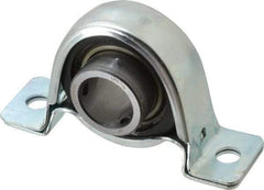 Browning - 1" ID, 4-5/8" OAL x 2-19/32" OAH Set Screw Locking Pillow Block - 1,651 Lb Static Cap, 2,801 Lb Dyn Cap, 3-3/4" Btw Mnt Hole Ctrs, 1-5/16" Base-to-Ctr Ht, Stamped Steel - Industrial Tool & Supply