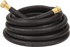Parker - 25' Long Contractor Hose - 5/8" Diam, 3/4" GHT, Rubber, 100 psi, Black - Industrial Tool & Supply
