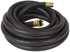 Parker - 25' Long Contractor Hose - 3/4" Diam, 3/4" GHT, Rubber, 100 psi, Black - Industrial Tool & Supply