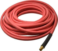 Parker - 1/4" ID x 1/2" OD 50' Long Multipurpose Air Hose - MNPT x MNPT Ends, 300 Working psi, -40 to 212°F, 1/4" Fitting, Red - Industrial Tool & Supply