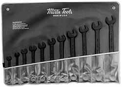 Martin Tools - 14 Piece, 3/8 to 1-1/4" Combination Wrench Set - Industrial Tool & Supply