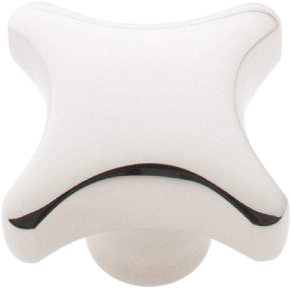 KIPP - 1.57" Head Diam, 4 Point Lobed Knob - 5/16-18 Hole, Stainless Steel - Industrial Tool & Supply