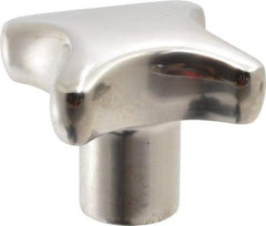 KIPP - 1.96" Head Diam, 4 Point Lobed Knob - 3/8-16 Hole, Stainless Steel - Industrial Tool & Supply