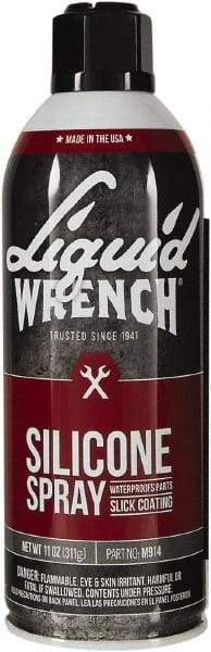 Liquid Wrench - 15 oz Aerosol Silicone Lubricant - Clear Yellow - Industrial Tool & Supply