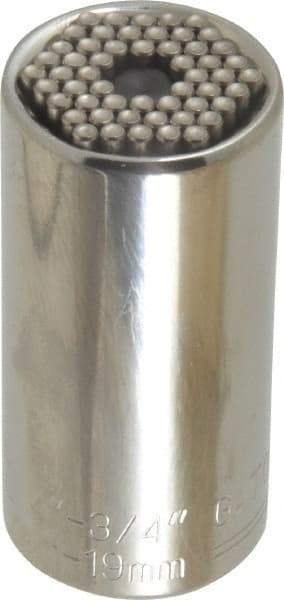 Gator Grip - 3/8" Drive, 1/4" Socket, Self Adusting Socket - 6 Points, 2" OAL - Industrial Tool & Supply