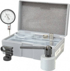 Mitutoyo - 0.0005" Graduation, 0.03" Max Meas, 0-15-0 Dial Reading, Dial Indicator & Base Kit - 25mm Base Height x 30mm Base Diam, 1.54" Dial Diam - Industrial Tool & Supply