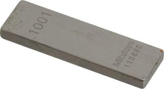 Mitutoyo - 0.1001" Rectangular Steel Gage Block - Accuracy Grade AS-1, Includes Certificate of Inspection - Industrial Tool & Supply