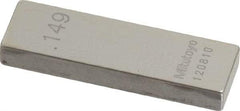 Mitutoyo - 0.149" Rectangular Steel Gage Block - Accuracy Grade AS-1, Includes Certificate of Inspection - Industrial Tool & Supply