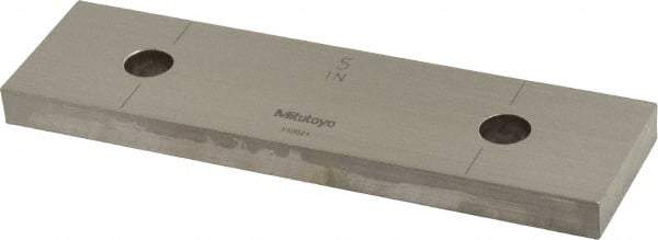 Mitutoyo - 5" Rectangular Steel Gage Block - Accuracy Grade AS-1, Includes Certificate of Inspection - Industrial Tool & Supply