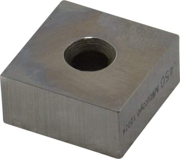 Mitutoyo - 0.45" Square Steel Gage Block - Accuracy Grade 0, Includes Certificate of Inspection - Industrial Tool & Supply