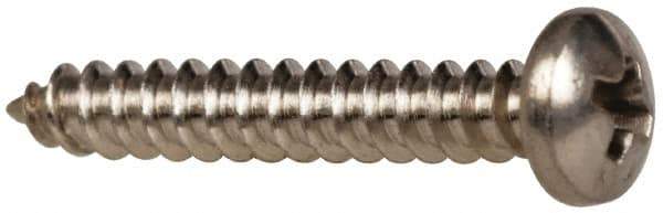 Value Collection - #4 Pan Head Phillips Sheet Metal Screw - Stainless Steel, 3/4" Length Under Head, Grade 316 - Industrial Tool & Supply