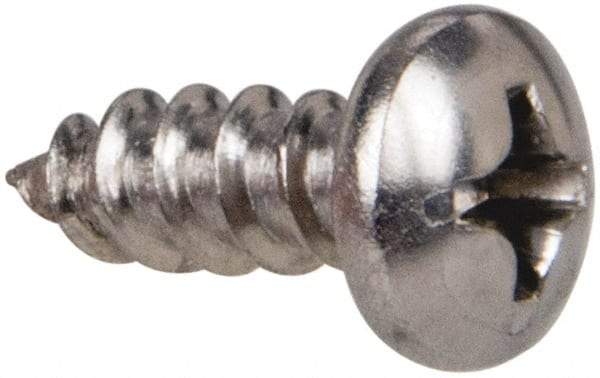 Value Collection - #6 Pan Head Phillips Sheet Metal Screw - Stainless Steel, 3/8" Length Under Head, Grade 316 - Industrial Tool & Supply