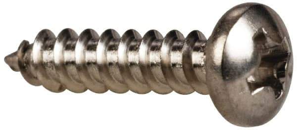 Value Collection - #6 Pan Head Phillips Sheet Metal Screw - Stainless Steel, 5/8" Length Under Head, Grade 316 - Industrial Tool & Supply