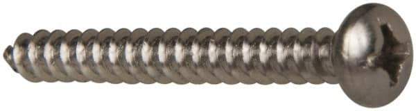 Value Collection - #6 Pan Head Phillips Sheet Metal Screw - Stainless Steel, 1-1/4" Length Under Head, Grade 316 - Industrial Tool & Supply