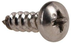Value Collection - #8 Pan Head Phillips Sheet Metal Screw - Stainless Steel, 1/2" Length Under Head, Grade 316 - Industrial Tool & Supply