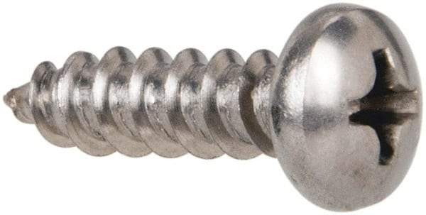 Value Collection - #8 Pan Head Phillips Sheet Metal Screw - Stainless Steel, 5/8" Length Under Head, Grade 316 - Industrial Tool & Supply
