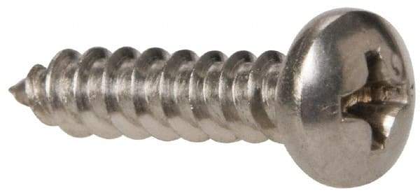 Value Collection - #8 Pan Head Phillips Sheet Metal Screw - Stainless Steel, 3/4" Length Under Head, Grade 316 - Industrial Tool & Supply