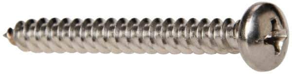 Value Collection - #8 Pan Head Phillips Sheet Metal Screw - Stainless Steel, 1-1/2" Length Under Head, Grade 316 - Industrial Tool & Supply