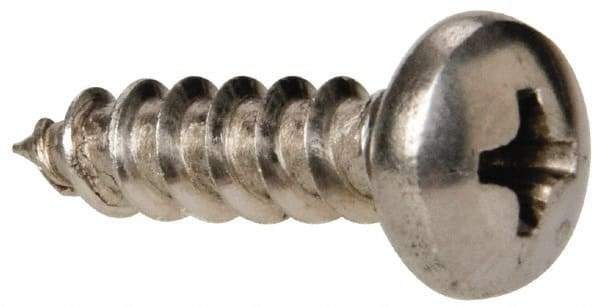 Value Collection - #10 Pan Head Phillips Sheet Metal Screw - Stainless Steel, 3/4" Length Under Head, Grade 316 - Industrial Tool & Supply
