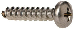 Value Collection - #10 Pan Head Phillips Sheet Metal Screw - Stainless Steel, 1" Length Under Head, Grade 316 - Industrial Tool & Supply