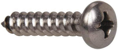 Value Collection - #10 Pan Head Phillips Sheet Metal Screw - Stainless Steel, 1-1/4" Length Under Head, Grade 316 - Industrial Tool & Supply