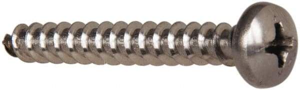 Value Collection - #10 Pan Head Phillips Sheet Metal Screw - Stainless Steel, 1-1/2" Length Under Head, Grade 316 - Industrial Tool & Supply