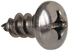 Value Collection - #12 Pan Head Phillips Sheet Metal Screw - Stainless Steel, 1/2" Length Under Head, Grade 316 - Industrial Tool & Supply