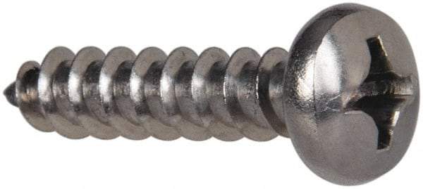 Value Collection - #12 Pan Head Phillips Sheet Metal Screw - Stainless Steel, 1" Length Under Head, Grade 316 - Industrial Tool & Supply