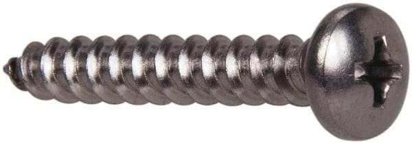 Value Collection - #14 Pan Head Phillips Sheet Metal Screw - Stainless Steel, 1-1/4" Length Under Head, Grade 316 - Industrial Tool & Supply