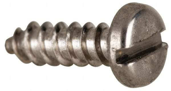 Value Collection - #4 Pan Head Slotted Sheet Metal Screw - Stainless Steel, 3/8" Length Under Head, Grade 316 - Industrial Tool & Supply
