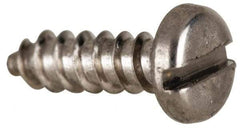 Value Collection - #4 Pan Head Slotted Sheet Metal Screw - Stainless Steel, 3/8" Length Under Head, Grade 316 - Industrial Tool & Supply