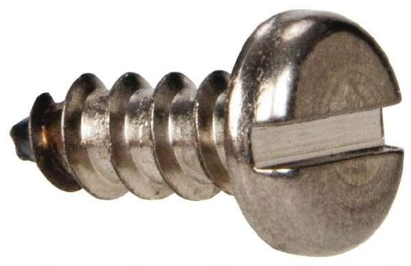 Value Collection - #6 Pan Head Slotted Sheet Metal Screw - Stainless Steel, 3/8" Length Under Head, Grade 316 - Industrial Tool & Supply