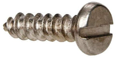 Value Collection - #6 Pan Head Slotted Sheet Metal Screw - Stainless Steel, 1/2" Length Under Head, Grade 316 - Industrial Tool & Supply