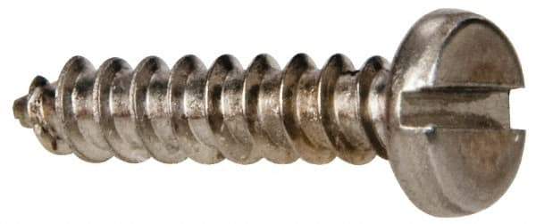 Value Collection - #6 Pan Head Slotted Sheet Metal Screw - Stainless Steel, 5/8" Length Under Head, Grade 316 - Industrial Tool & Supply