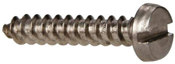 Value Collection - #6 Pan Head Slotted Sheet Metal Screw - Stainless Steel, 3/4" Length Under Head, Grade 316 - Industrial Tool & Supply