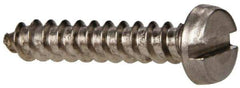 Value Collection - #6 Pan Head Slotted Sheet Metal Screw - Stainless Steel, 3/4" Length Under Head, Grade 316 - Industrial Tool & Supply
