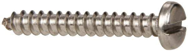 Value Collection - #6 Pan Head Slotted Sheet Metal Screw - Stainless Steel, 1" Length Under Head, Grade 316 - Industrial Tool & Supply