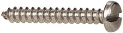 Value Collection - #6 Pan Head Slotted Sheet Metal Screw - Stainless Steel, 1" Length Under Head, Grade 316 - Industrial Tool & Supply