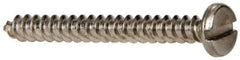 Value Collection - #6 Pan Head Slotted Sheet Metal Screw - Stainless Steel, 1-1/4" Length Under Head, Grade 316 - Industrial Tool & Supply