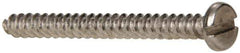Value Collection - #6 Pan Head Slotted Sheet Metal Screw - Stainless Steel, 1-1/2" Length Under Head, Grade 316 - Industrial Tool & Supply