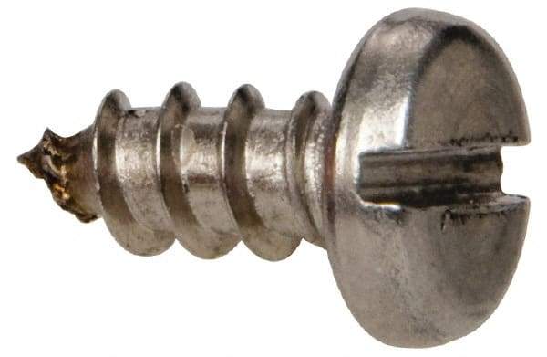 Value Collection - #8 Pan Head Slotted Sheet Metal Screw - Stainless Steel, 3/8" Length Under Head, Grade 316 - Industrial Tool & Supply
