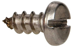 Value Collection - #8 Pan Head Slotted Sheet Metal Screw - Stainless Steel, 3/8" Length Under Head, Grade 316 - Industrial Tool & Supply