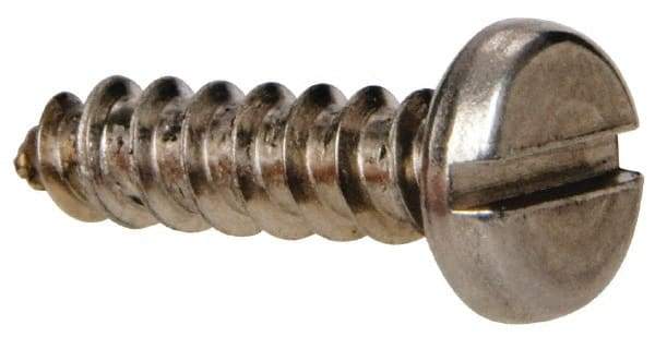 Value Collection - #8 Pan Head Slotted Sheet Metal Screw - Stainless Steel, 5/8" Length Under Head, Grade 316 - Industrial Tool & Supply