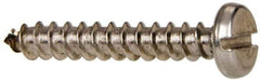 Value Collection - #8 Pan Head Slotted Sheet Metal Screw - Stainless Steel, 1" Length Under Head, Grade 316 - Industrial Tool & Supply